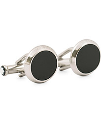  Meisterstück Steel Cufflinks Black Onyx