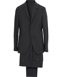  Travelling Micro Check Suit Navy