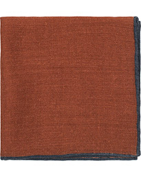  Wool Plain Pocket Square Rost