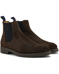  Oscar Chelsea Boot Dark Brown Suede