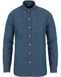  Button Down Denim Shirt Washed Blue