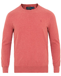  Pima Cotton Crew Neck Pullover Sun Red