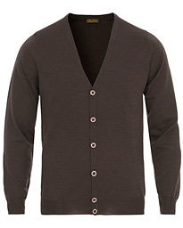  Merino Zegna Knitted Cardigan Brown