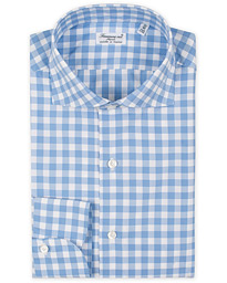  Milano Slim Fit Check Shirt Light Blue