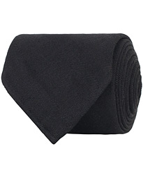  Linen Herringbone 8 cm Tie Black