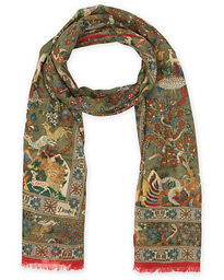  Cotton/Modal Gardens of Eden Print Scarf Green