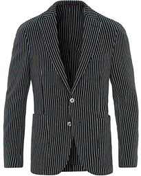  Degas Stripe Stretch Cardigan/Blazer Navy/White