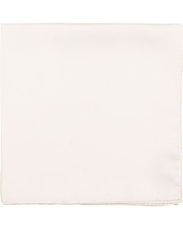  Silk Twill  Pocket Square White