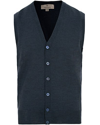  Merino Wool Gilet Dark Blue