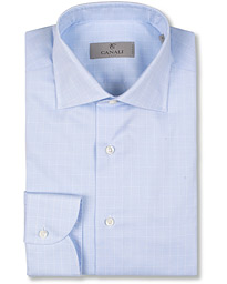  Slim Fit Glenncheck Shirt Light Blue