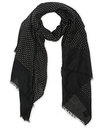  Wool Printed Dot Scarf Black