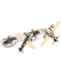  Aeroplane Cufflinks Copper