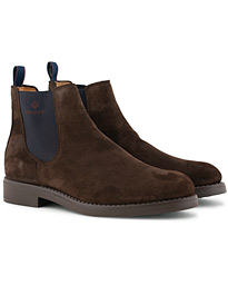  Oscar Chelsea Boot Dark Brown Suede