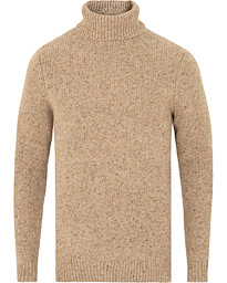 Samsøe & Samsøe Nino Wool/Silk Donegal Rollneck Timber Wolf Melange