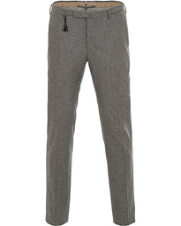 Super 100's Flannel Trousers Medium Grey