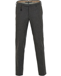  Super 100's Flannel Trousers Charcoal
