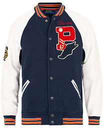  Varsity Teddy P Sweat Bomber Cruise Navy/White