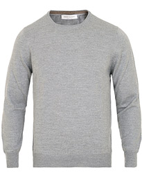  Merino Fashion Fit Crew Neck Pullover Light Grey