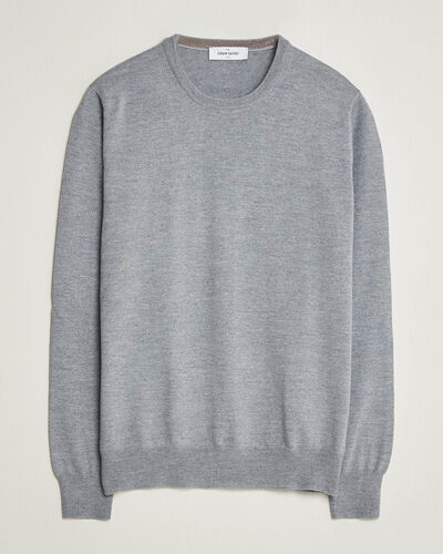 Gran Sasso Merino Fashion Fit Crew Neck Pullover Light Grey