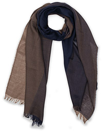  Merino Wool Block Coloured Scarf Blue