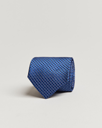  Silk Geometric Weave Tie Navy