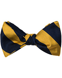  Preppy Stripe Bowtie Gold/Navy