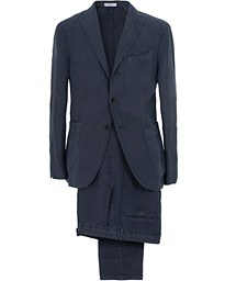  K Jacket Linen Suit Navy