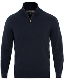  Cotton Half Zip Sweater Navy 
