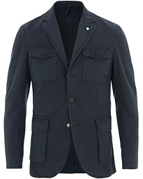  Cotton Safari Blazer Navy