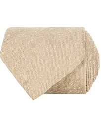  Hand Rolled Shantung Silk 8 cm Tie Beige