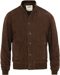  Valstarino Suede Jacket Dark Brown