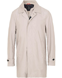  Morning Double Front Nylon Coat Light Grey