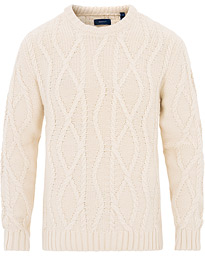  Seasonal Cable Crew Neck Cream