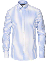  Slimline Striped Button Down Oxford Shirt Blue 38 - S