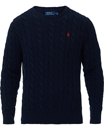 Strikkede gensere hos CareOfCarl.no Lyle & Scott V Neck Cotton Pullover Royal Red hos CareOfCarl.no