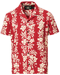  Vintage Hawaiian Camp Shirt Bermuda Red