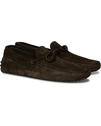  Laccetto Gommino Carshoe  Dark Brown Suede