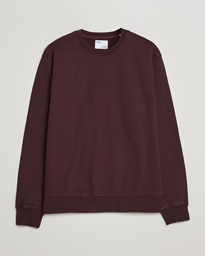  Classic Organic Crew Neck Sweat Oxblood Red