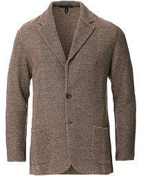  Knitted Linen/Silk Blazer Brown