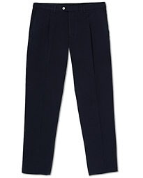  Delon Pleated Cotton Chinos Blue