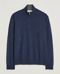  Wool/Cashmere Half Zip Navy Melange