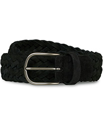  Braided Suede 3,5 cm Belt Black