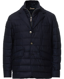  Flannel Down Jacket Navy