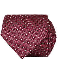  Silk Dotted 8 cm Tie Bordeaux