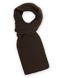  Short Loop Cashmere Scarf Dark Brown