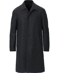  Pressed Wool Mac Coat Anthracite