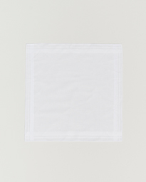  Cotton Pocket Square White
