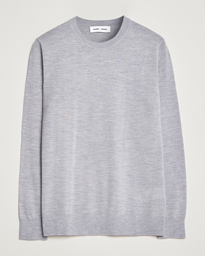 Flemming Superfine Merino Wool Crew Neck Grey Melange