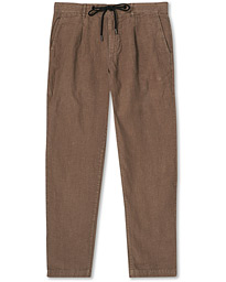 BOSS Casual Symon Linen Drawstring Pants Khaki