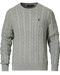  Cotton Cable Pullover Fawn Grey Heather